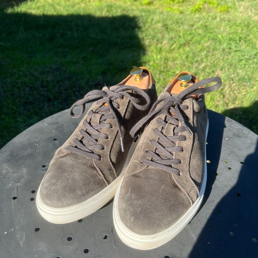 Allen Edmonds grey suede sneakers gray 10 us